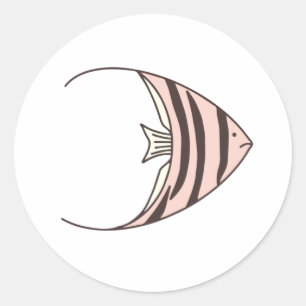 Cute Fish Classic Round Sticker