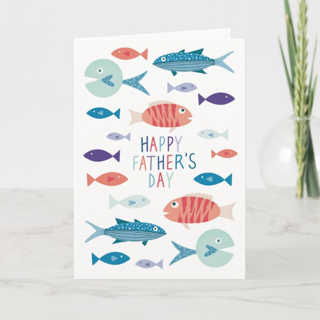 Cute Fish Happy Father's Day Card (Front)