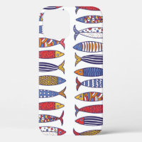 Cute Fish Illustration: Kids Seamless Background
