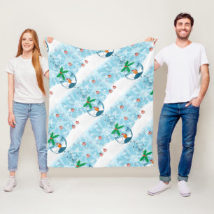 Cute Fish In a Bag Fleece Blanket