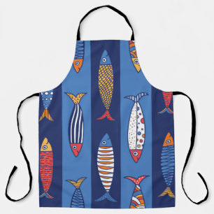 Cute fish. Kids background. Seamless pattern Apron