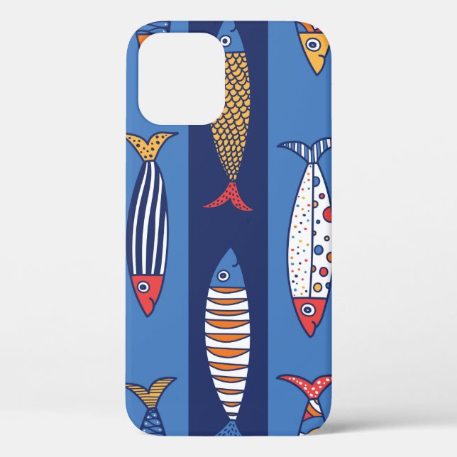 Cute fish. Kids background. Seamless pattern Case-Mate iPhone Case (Back)