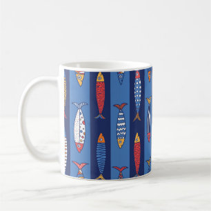 Cute fish. Kids background. Seamless pattern Coffee Mug