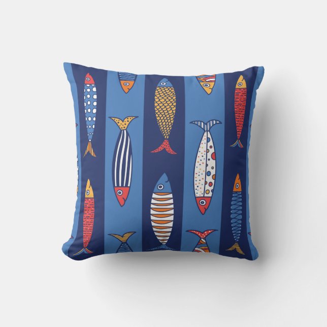 Cute fish. Kids background. Seamless pattern Cushion (Front)