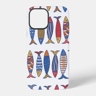 Cute fish. Kids background. Seamless pattern. iPhone 12 Case
