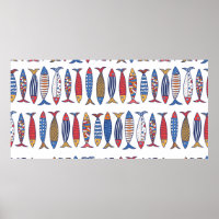 Cute fish. Kids background. Seamless pattern.