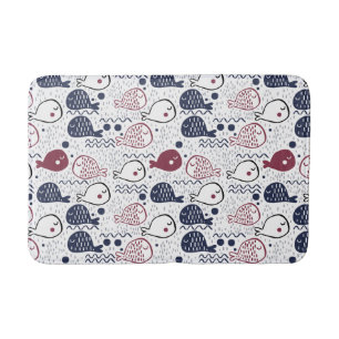 Cute Fish Pattern bath mats