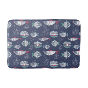 Cute Fish Pattern bath mats