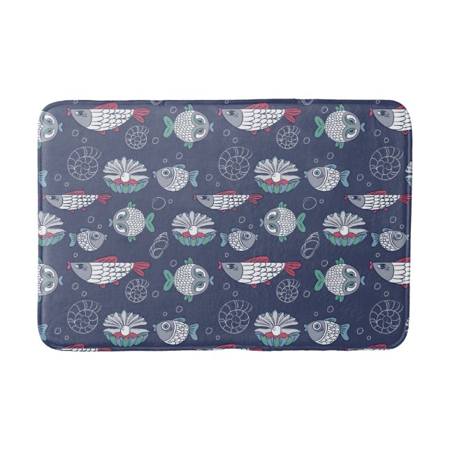 Cute Fish Pattern bath mats (Front)