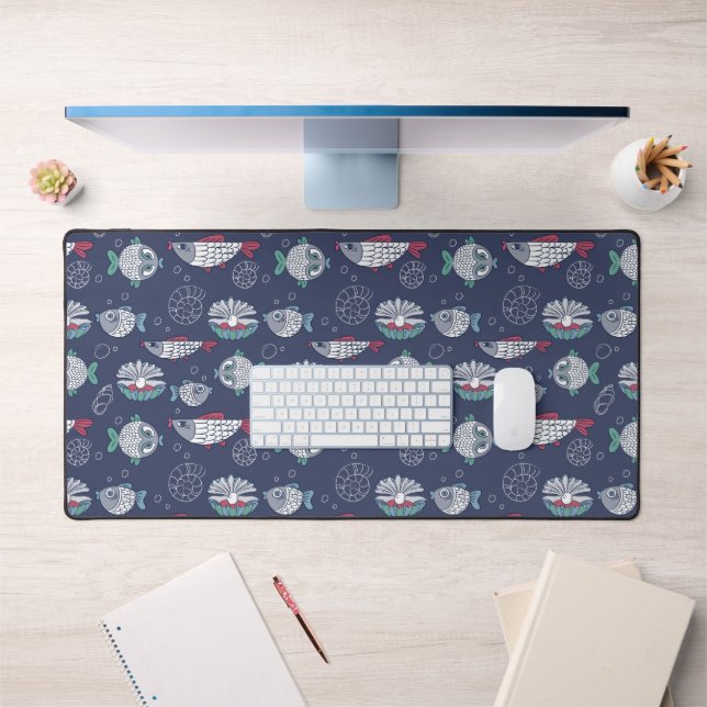 Cute Fish Pattern Desk Mat (Office 1)