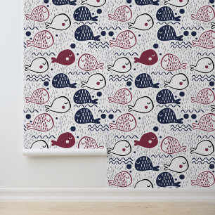 Cute Fish Pattern Wallpaper