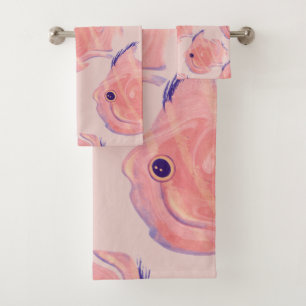 Cute Fish Pink Towel