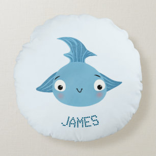 Cute fish round cushion