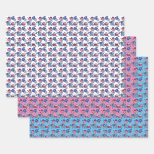 Cute Fishes and Eel Pattern Wrapping Paper Sheet