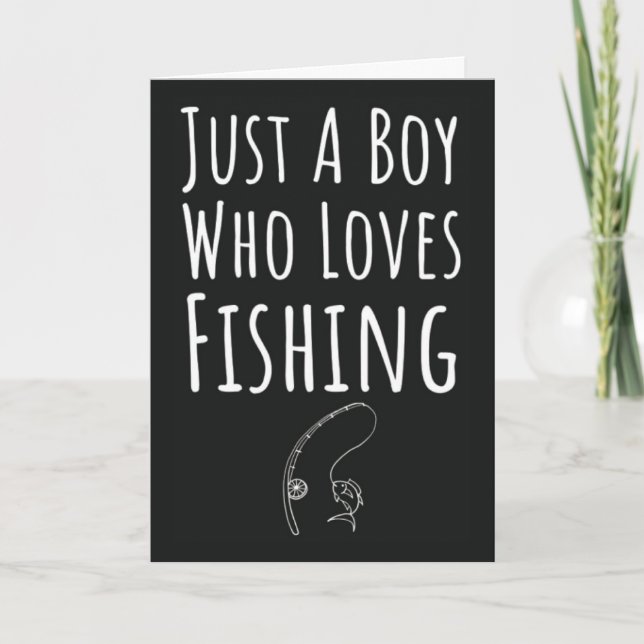 Cute Fishing Cards For Baby Boys Kids Fisher (Front)
