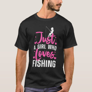 Cute Fishing For Women Girls Kids Fisher Fisherman T-Shirt