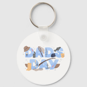 Cute Fishing Lover Father’s Day Key Ring