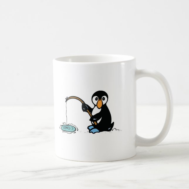 cute fishing penguin coffee mug (Right)