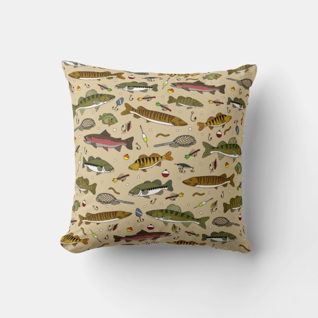 Cute Fishing Pillow (Front)