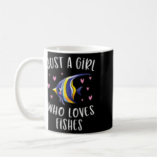 Cute Fishing Shirt For Girls Just A Girl Who Loves Coffee Mug