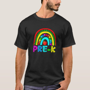 Cute Fist Day Of School Pre K Rainbow Teacher T-Shirt