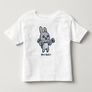 Cute Fitness Bunny Workout Kids Toddler T-Shirt