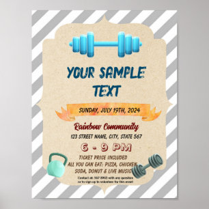 Cute Fitness theme flyer Poster