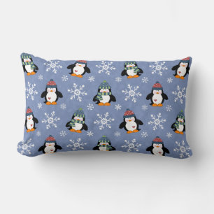 Cute Flaky Penguins Pillow