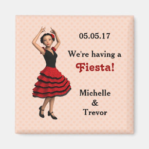 Cute Flamenco Dancer (Personalised) Magnet