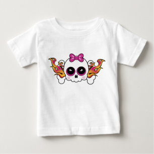 Cute Flaming Skull Baby T-Shirt