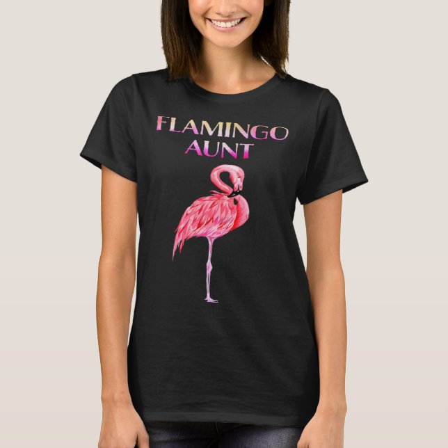 Cute Flamingo Aunt Awesome Christmas T-Shirt (Front)