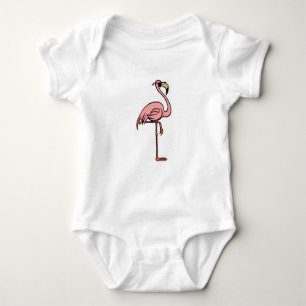 cute flamingo baby bodysuit