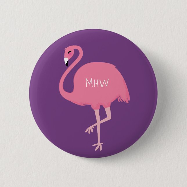 Cute Flamingo buttons (Front)