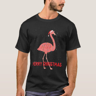 Cute Flamingo Christmas Tree Lights T-Shirt