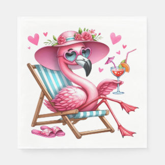 Cute Flamingo clipart Napkin