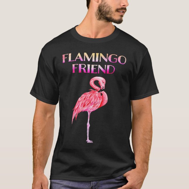Cute Flamingo Friend Awesome Christmas  T T-Shirt (Front)