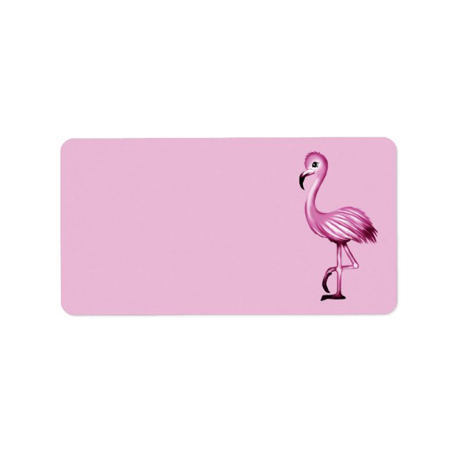 cute Flamingo Label (Front)