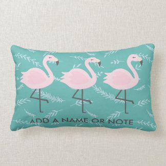 Cute Flamingo Pastel Teal Pillow