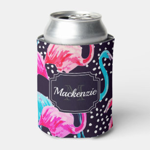 Cute Flamingo Pattern Can Cooler