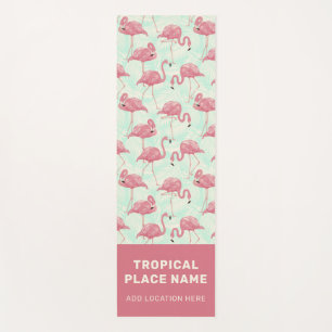 Cute Flamingo pattern custom text Yoga Mat