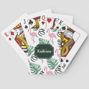 Cute Flamingo Pattern Playing Cards