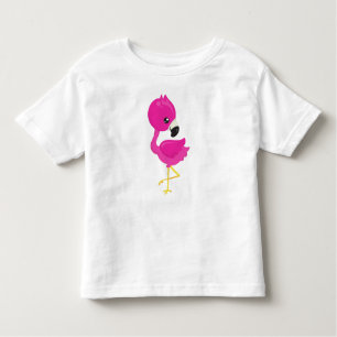 Cute Flamingo, Pink Flamingo, Baby Flamingo, Bird Toddler T-Shirt