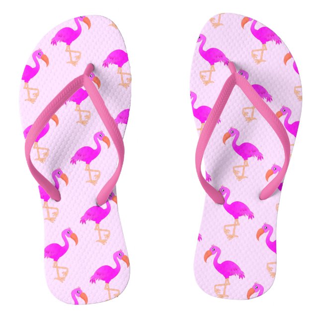 Cute Flamingos - Happy Thongs (Footbed)