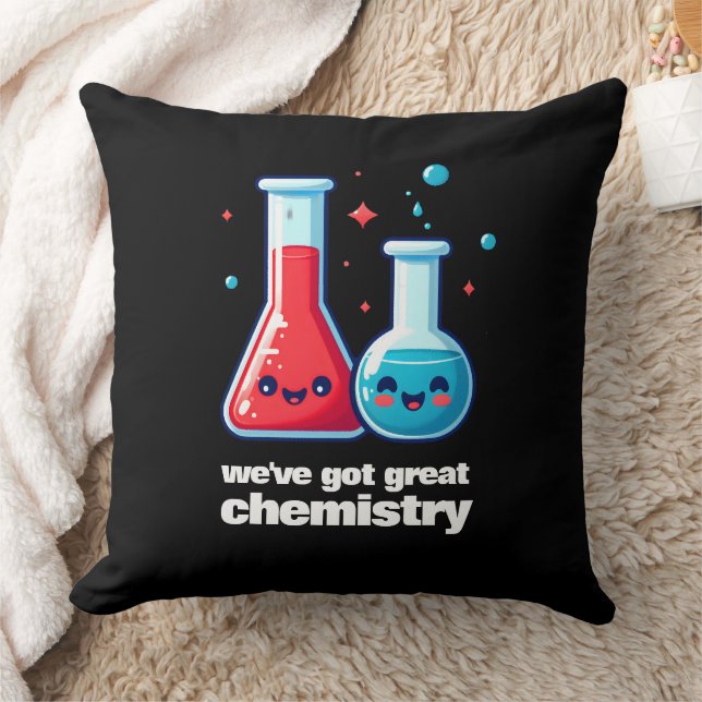 Cute Flask & Tube We've Got Great Chemistry Cushion (Blanket)
