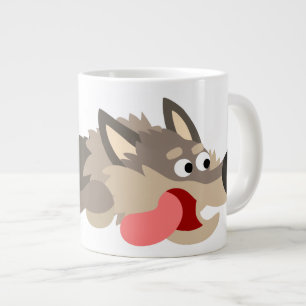 Cute Fleet Cartoon Wolf Jumbo Mug
