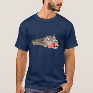 Cute Fleet Cartoon Wolf T-Shirt