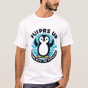 Cute Flippers Up Penguin Environmental Activist T-Shirt