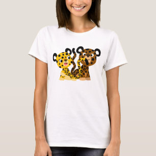Cute Flirtatious Cartoon Jaguars Women T-Shirt