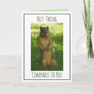 Cute Flirty Squirrel Pun   Happy Anniversary Card