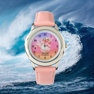 cute floating beach gnome flamingo float  watch